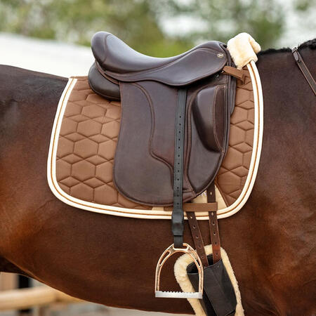 CHOCOLATE AND GOLD DRESSAGE SADDLE